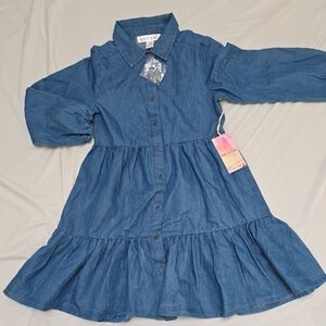 Stylish Blue Kids Denim Dress